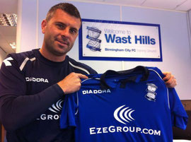 Paul Robinson mit Trikot von Birmingham City